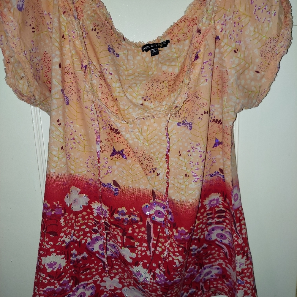 * Colorful boho blouse
